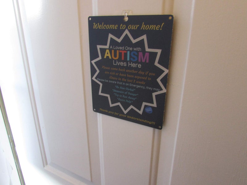 Rolling Buddies Autism Child Door Sign - Blue - Image 4
